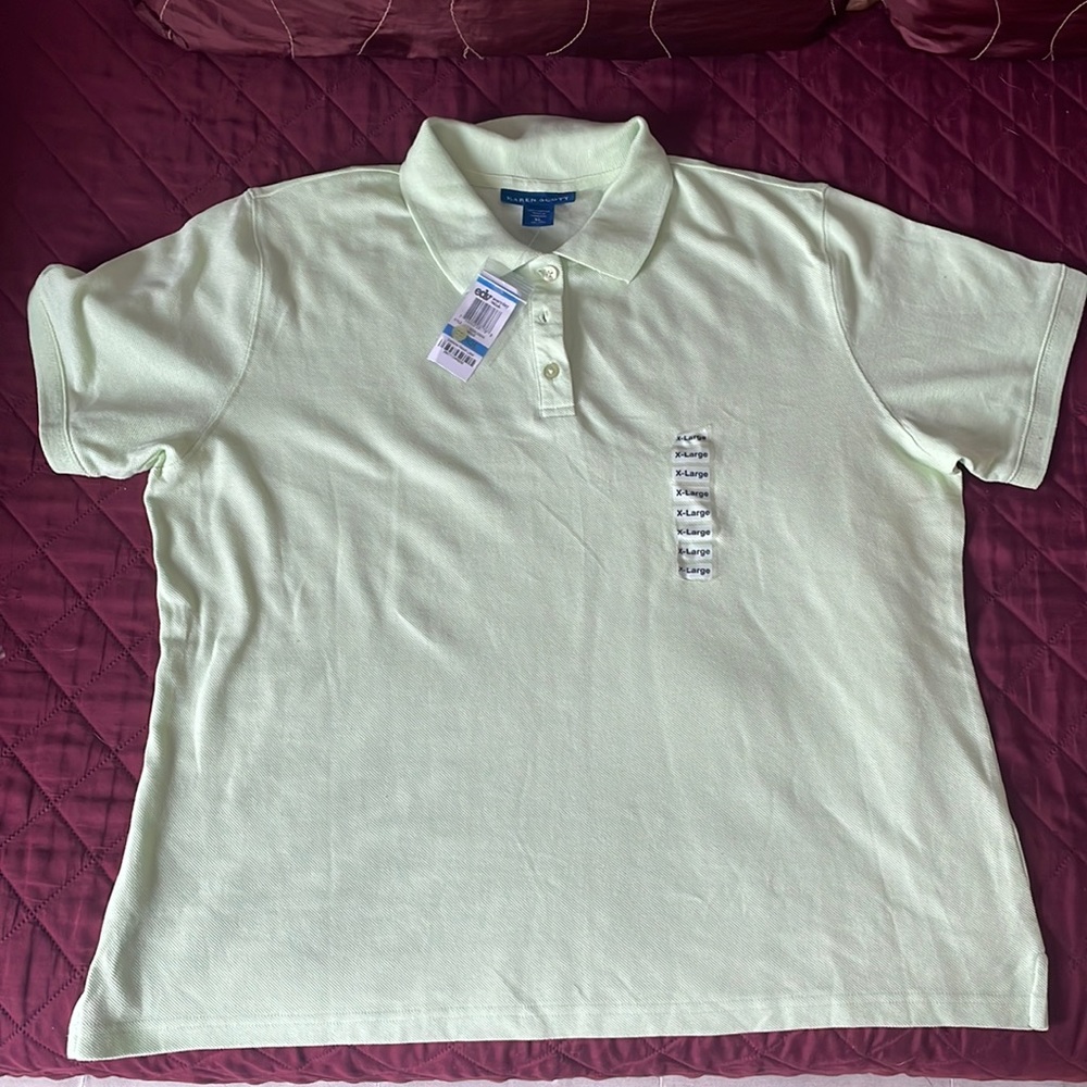 Karen Scott Collared Tshirt Size XL